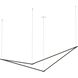 Z-Bar LED 22 inch Matte Black Pendant Ceiling Light, Bird
